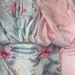 APT 9 Womens 2X Lot of 2 - 2 Piece Luxe Pajama Set Floral Pink Lace Sleepwear